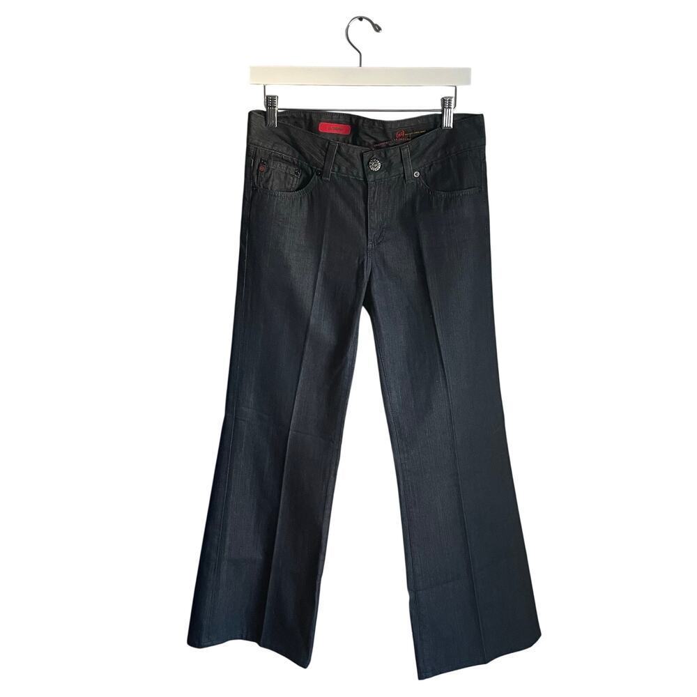 Vintage Y2K Adriano Goldschmied Mona Bootcut Wide Leg jeans Dark Wash sz 27